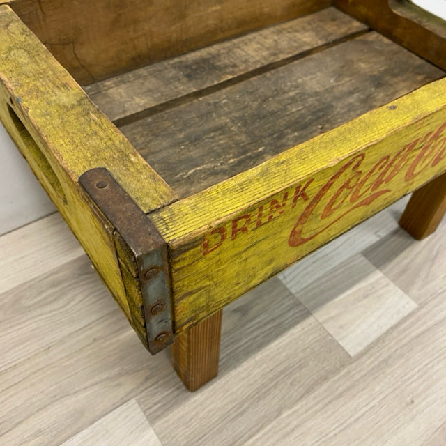 Vintage Coca Cola Wood Crate with Legs and 2 handles
