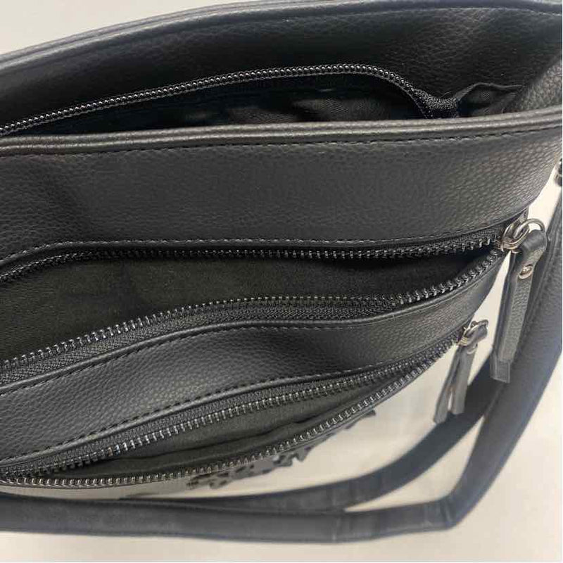 The Animal Rescue Site Black Faux Leather Cutout Crossbody Handbag