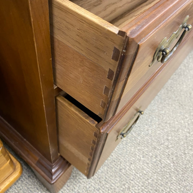 Unique Furniture Makers High Boy Brown Wood Dressers/Chest