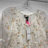 White House Black Market Size 0-XS Women's White-Multicolor Floral Blouse