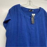 Fenini Size L Women's Blue Solid Shift Dress