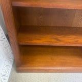 Adjustable Shelves Brown Wood Bookcase