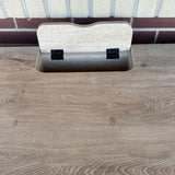 Light Brown Wood-Metal 2 Drawer Desk