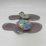 Jack Rogers Size 6 Women's Pink Iridescent Camel Toe Sandals