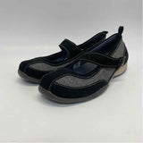 Lands' End Size 7 Women's Black Patchwork Mary Jane Shoes