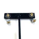 Sterling Silver hoop opal, tiggers eye and black onyx set in sterling  earrings