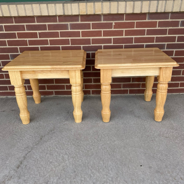 Natural Wood Side Table