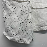 Inizio Italy Size M Women's White Patchwork Asymmetrical Sleeveless Top