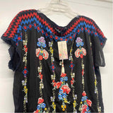Johnny Was Size M Women's Black-Multi Embroidered Kurta Dress