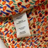 Rebecca Taylor Size 12-L Women's Beige-Multi Pattern Pullover Short Sleeve Top