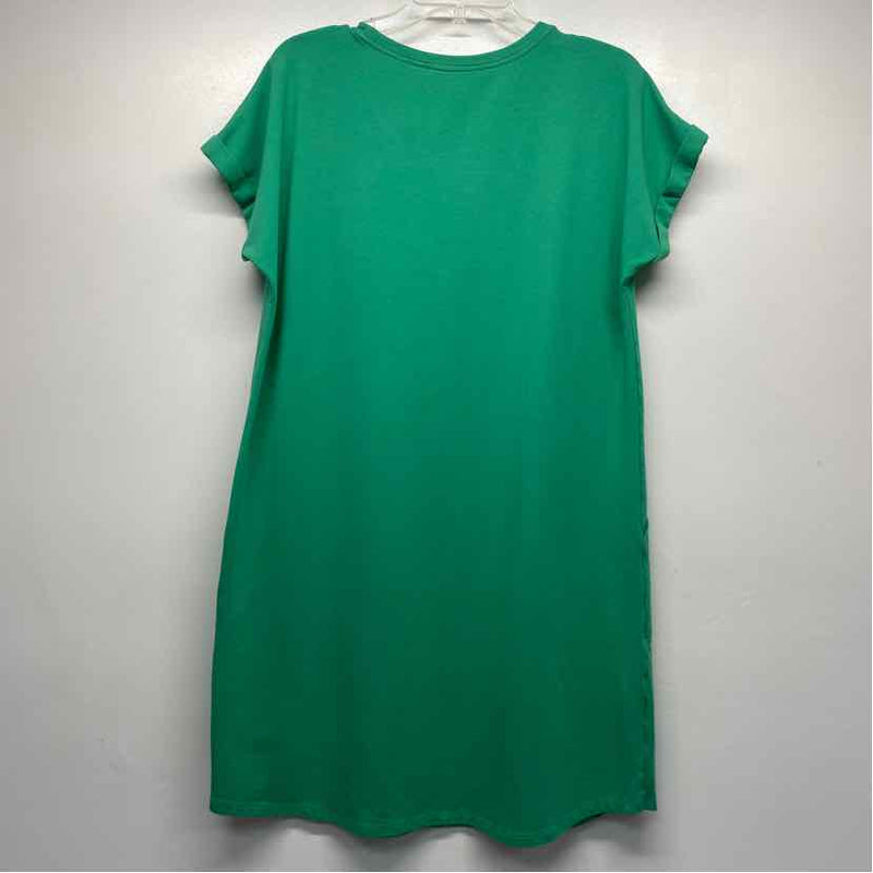 Soft Surroundings Size L Women's Green Solid Shift Dress