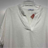 Mersea Size OS-XL Women's White Solid T-Shirt Short Sleeve Top