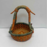 Alaffia Baskets Orange-Green Savannah Grass Basket