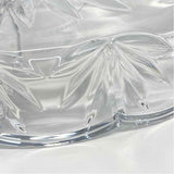 Royal Limited Clear Cut Crystal Divided Dish w Handles