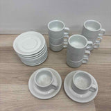 Naaman White Porcelain Cup and Saucer