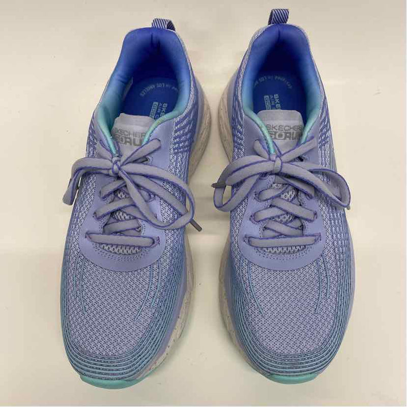 Skechers Size 8.5 Women's Light Blue Stripe Lace Up Sneakers
