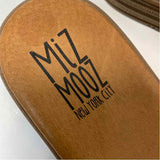 Miz Mooz Size 37-6.5 Women's Brown Solid Slip On Sandals