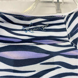 Greg Norman Size S Women's Purple-Multicolor Pattern Zip Neck Activewear Top