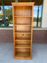 Brown Solid Oak Bookcase
