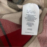 Cabi Women's Size L Red-Multi Plaid Zip Up Jacket