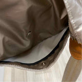 Brontibay Paris Gold Nylon Solid Shoulder Handbag