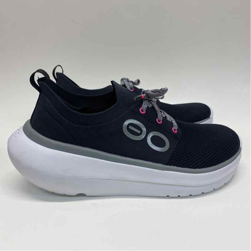 Oofos Size 8.5 Women's Black Solid Lace Up Sneakers