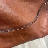 Frye Brown Leather Solid Shoulder Handbag