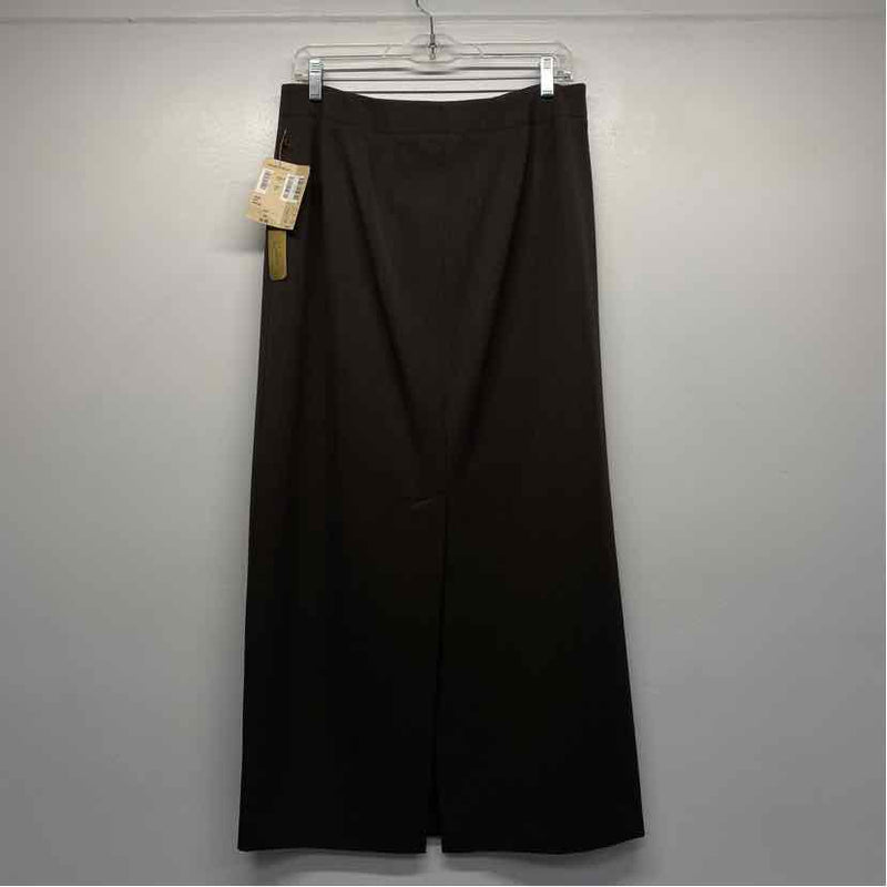 Caslon Size 12 Women's Brown Solid Pencil-Maxi Skirt