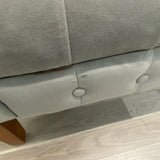 Storage Light Gray Velvet Bench