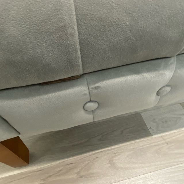 Storage Light Gray Velvet Bench