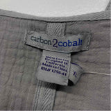 Carbon 2 Cobalt Size Xl Women's Gray Solid Shift Short Sleeve Hoodie Dress