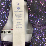 Lululemon Size 4 Women's Black-Purple Pattern Capri Leggings Activewear Pants