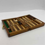 backgammon folding wood traveling box Game