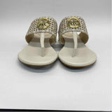 Michael Michael Kors Size 7 Women's Offwhite Cut Out Camel Toe Sandals