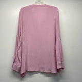 Soft Surroundings Size PXL Women's Pink Solid V Neck Blouse