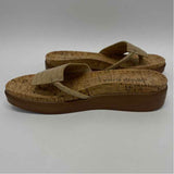 Donald J Pliner Size 8 Women's Beige Animal Print Camel Toe Sandals