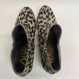 Sam Edelman Size 10 Women's Taupe-multi Animal Print Ankle Booties