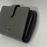 Coach Gray Solid Leather Wallet