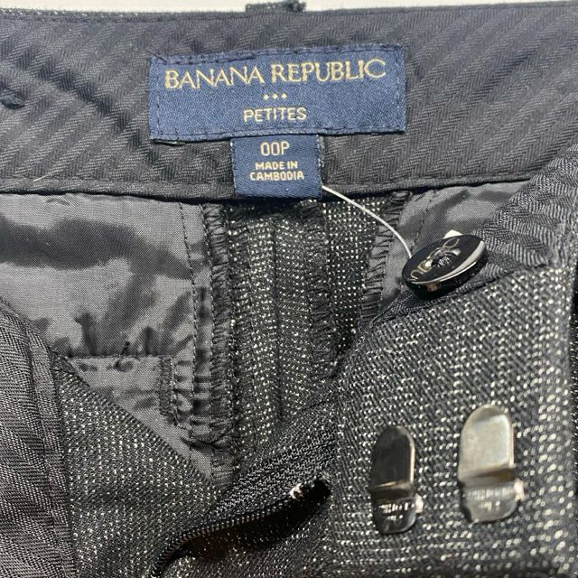 Banana Republic Size 0P Women's Black Tweed Pants