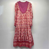 Blue Boheme Size M-L Women's Pink-Multi Floral Kaftan Dress