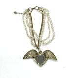 Betsey Johnson Golden Faux Pearl Necklace