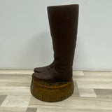 Riding boot umbrella ceramic stand