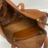 Joy Brown Leather Pebbled Tote Handbag