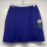 IBKUL Size M Women's Navy Solid Pull On Skort