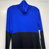 Karen Kane Size L Women's Blue-Black Color Block Turtle Neck Dress