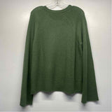 Vineyard Vines Size L Women's Green Solid Pullover Sweater