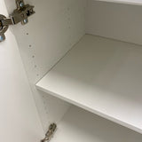 Solid White 2 door Adjustable Shelves Cabinet