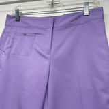Izod Size 4 Women's Lilac Textured Bermuda Capri