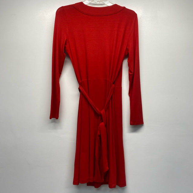 Banana Republic Size M Women's Red Solid Wrap Dress