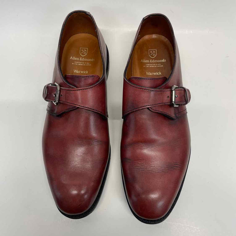 Allen Edmonds Warwick Shoe Size 8 EEE Brown Leather Solid Buckle Men's Shoes